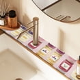 thumbnail image 2 of Yayeee Faucet Mat for Kitchen Sink 14.7" Diatomite Long Splash Guard Pad, Watercolor Jar, 2 Pack, 2 of 7