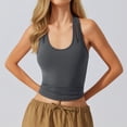 thumbnail image 2 of Kingdiese Women's Detachable Bra Pad V Neck Stylish Back Sports Vest Satin Top for Women, Size XL, 2 of 5