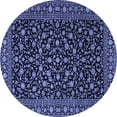 thumbnail image 1 of Ahgly Company Machine Washable Indoor Round Persian Blue Traditional Area Rugs, 6' Round, 1 of 4