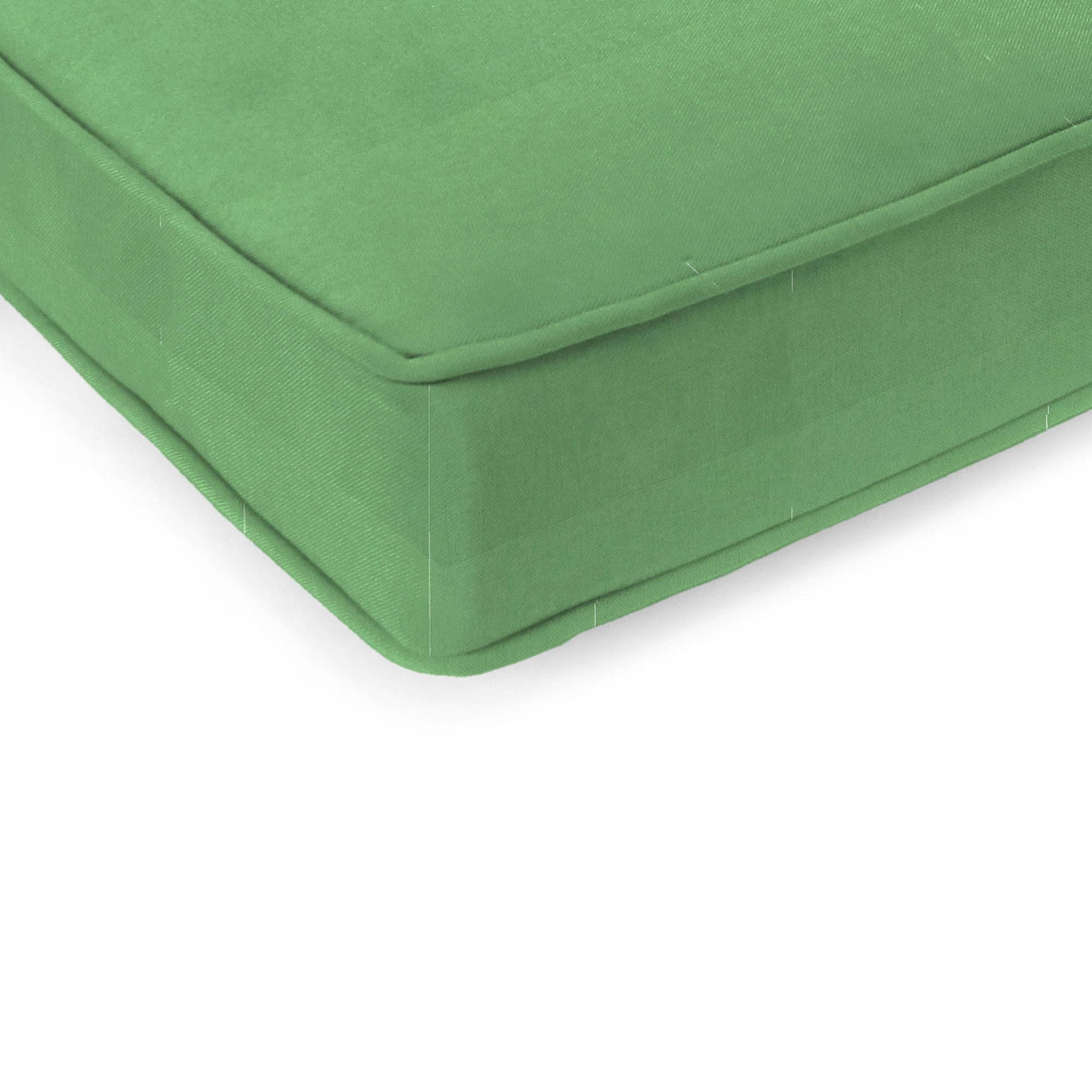Jordan Manufacturing 47" x 17" Canvas Cucumber Green Solid Rectangular Outdoor Settee Swing Bench Cushion with Ties and Welt