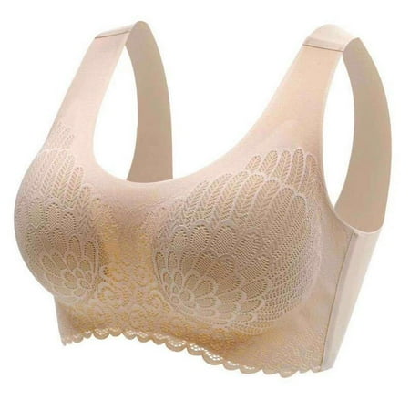 

Lace Bra with Detachable Thin Cotton Pad - Breathable Lace Cup - with Elastic Shoulder Strap - Comfort and Leisure