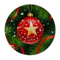 thumbnail image 2 of PIKWEEK Christmas Tree Bell Elastic Fitted Edged Round Tablecloth Waterproof Anti-Shrink Soft Polyester Table Cloth Washable Table Cover for Banquet Home Indoor or Outdoor White, 2 of 7