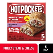 Hot Pockets Frozen Snacks, Philly Steak and Cheese, 5 Sandwiches, 22.5 (Frozen)