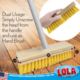 thumbnail image 3 of LOLA Deck Scrub Brush Outdoor Broom, Durable Bristles Remove Dirt, Grime, Grout, Leaves, Snow on Patios, Decks, Wet or Dry, 1 COUNT, 3 of 6
