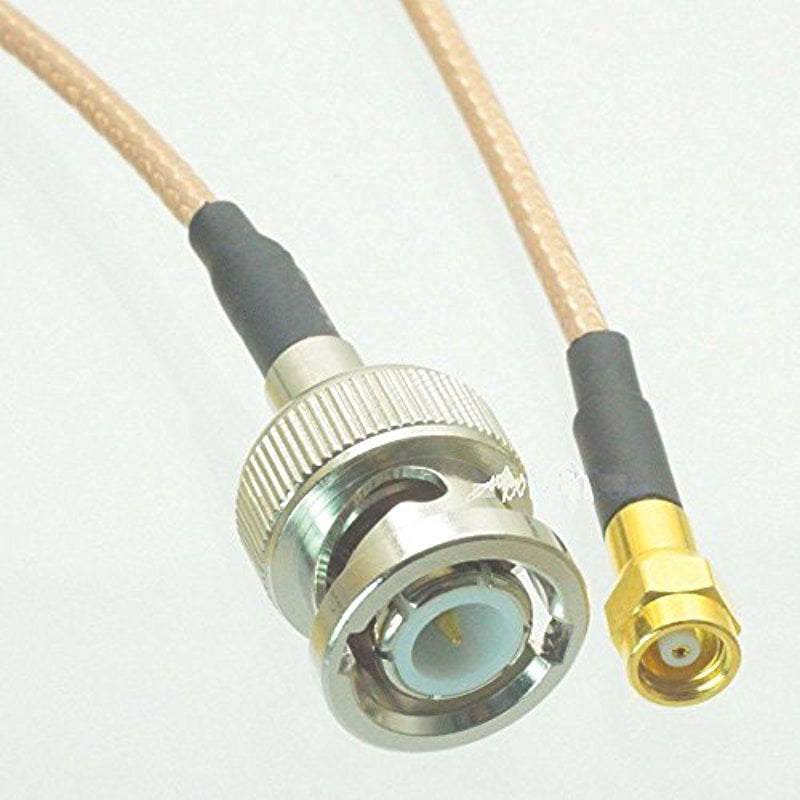 6 INCH BNC Male Plug to BNC Male Angle Jumper Pigtail Cable RG316 LOW LOSS USA 