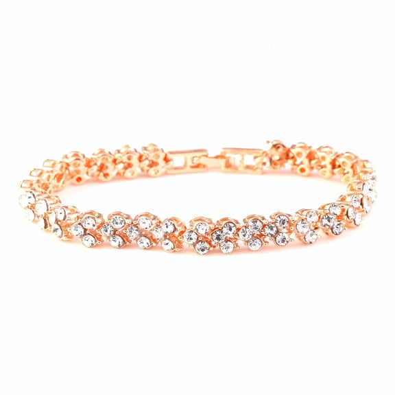 Designice Tennis Bracelets for Women,Fashion Charm Tennis Bracelet,Classic Cubics Zirconia Bracelets for Women,Rose Gold