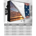 thumbnail image 2 of Country Star Farm Outdoor TV Cover 70 to 75 Inch Weatherproof, Red Blue Patriots Stripe American Flag 600D Oxford TV Covers with Waterproof Zipper, Outside Flat TV Screen Protector 68"Wx42"Hx4.5"D, 2 of 7