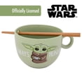 thumbnail image 7 of Star Wars 860921 Star Wars The Mandalorian Grogu Always Hungry Ramen Bowl with Chopsticks, Green, 7 of 7