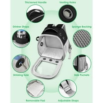Portable Pet Backpack for Rabbits, Guinea Pigs, Hamsters &  with Ventilation & Water Holder