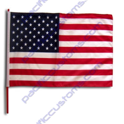 Small 12 Inch X 20 Inch Replacement U.S.A Flag For Whip Antenna