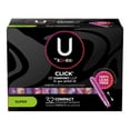 U by Kotex Click Compact Tampons, Super, Unscented, 32 Count
