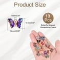 thumbnail image 2 of Uxcell 10Pcs Encanto de Mariposa de Rhinestone Cubic Zirconia Cristal Púrpura/Azul, 2 of 7