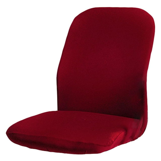 Funda de silla de poliéster extraíble de alta elasticidad, tipo dividido, protector de asiento de silla Vino rojo