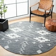 thumbnail image 2 of SAFAVIEH Kilim Phelim Tribal Area Rug, Charcoal/Ivory, 6' x 6' Square, 2 of 8