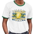 thumbnail image 2 of Amalfi Coast Ringer Tee Shirt Unisex 2X-Large White/Kelly Green, 2 of 5