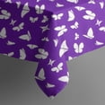 thumbnail image 5 of Purple White Butterfly Pattern Square Tablecloth,Waterproof Square Table Cover,Wipeable Spillproof Washable Table Cover for Home Kitchen Party Decor 42"X42"(107x107cm), 5 of 6