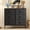 Black, variant on Sybels Storage Dresser with 4 Drawers, Anti-Tip Fabric Chests Organizer Tower Furniturefor Bedroom, Closet, Hallway, Entryway, White