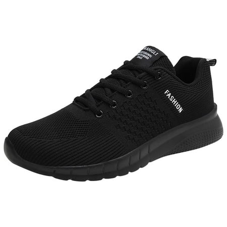 Yindaity Mens Extra Wide Sneakers Lightweight Breathable Comfortable Running Walking Gym Sport Athletic Shoes(Black 8.5)