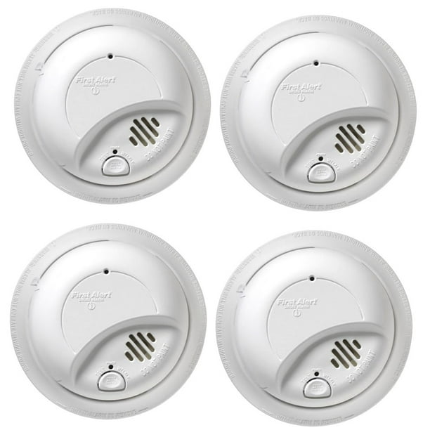 First Alert Hardwired Smoke Alarm with Battery Backup 4 PACK Walmart