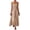 Khaki, variant on SELONE Maxi Dresses for Women Ruched Hawaiian Dresses Sleeveless Flare A-Line Dresses V Neck Sundress Black 2XL