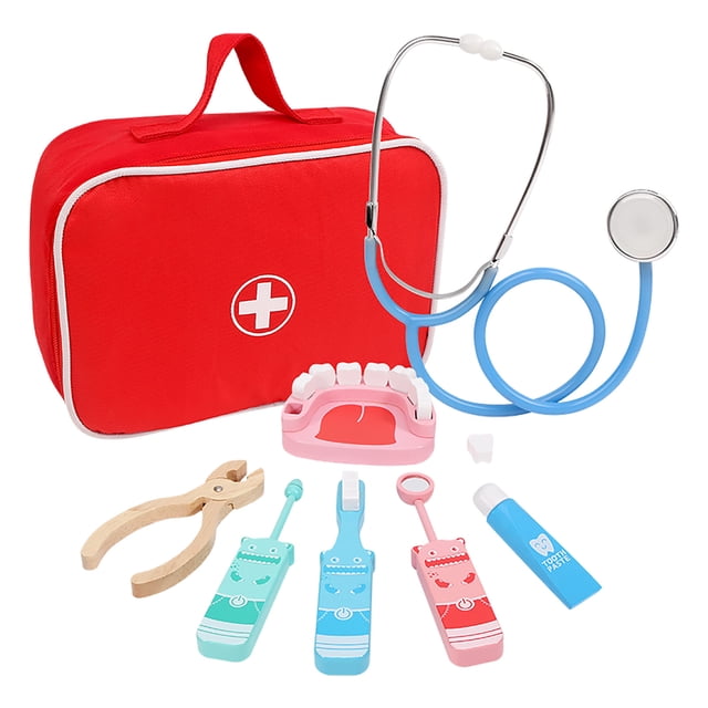 HUASHENG Jouets Docteur Médical Jeu Transport Ensemble Étui Éducation Rôle Éducation de la Petite Enfance Jouets Éducatifs