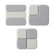 thumbnail image 1 of 3 protectores de pared para puerta, tope de puerta, pegatinas silenciosas, almohadilla protectora de pared simple Gris, 1 of 9