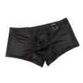 thumbnail image 2 of Pantalones Cortos de material cuero para Hombre con de Tiro Bajo, Ropa de Club, Baúl Elástico, Bóxer Negro (tamaño 4), 2 of 8