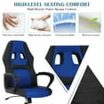 thumbnail image 4 of PC Gaming Chair Ergonomic Computer High-Back Racing with Lumbar Support Armrest Adjustable PU Leather Swivel Rolling Executive Office Desk for Home Adults, Blue, 4 of 7
