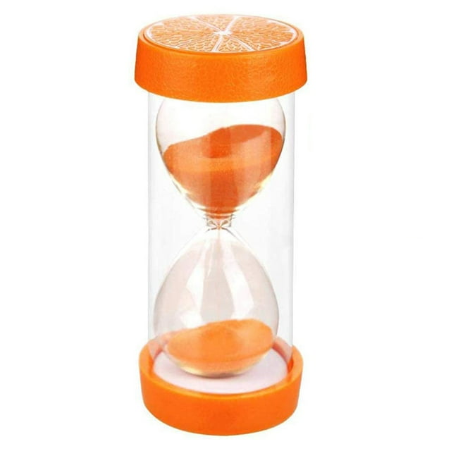 Graflsoa Creative Orange Fruit-Shaped Sand Timer - 45-Minute Glass Flow Decor, Eco-Friendly Plastic, Anti-Fall Design, Perfect for Kids & Home Decor