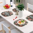 thumbnail image 5 of Flowers Mother's Day Black Round Placemats Plate Mats 15 Inch Non-Slip Heat Resistant Washable PVC Set Indoor for Kitchen Dining Table 4PCs, 5 of 6