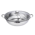 thumbnail image 1 of Olla caliente de acero inoxidable, olla para sopa de dos , tapas transparentes, olla de mesa, olla de Mandarín, utensilios de cocina , 36CM, 1 of 8