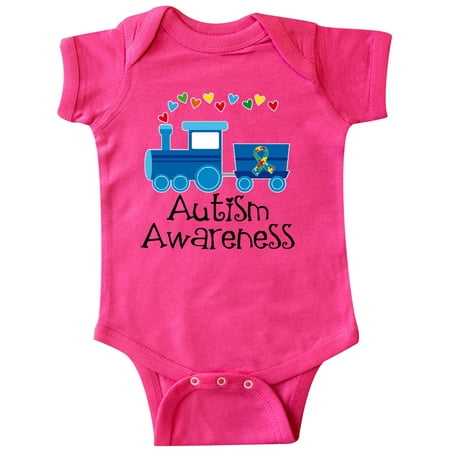 

Inktastic Autism Awareness Ribbon Train Gift Baby Boy or Baby Girl Bodysuit