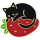 thumbnail image 1 of Broches de cucarachas, broches bonitos, broche de solapa de dibujos animados, broche de solapa de fresa, broche de insignia, broche de esmalte de gato negro para mujeres y hombres (dorado), 1 of 4