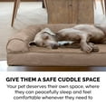 thumbnail image 3 of FurHaven Pet Products Plush & Suede Pillow Sofa Pet Bed for Dogs & Cats - Almondine, Large, 3 of 6
