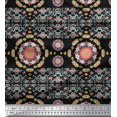 thumbnail image 1 of Soimoi Poly Georgette Fabric Floral Mandala Print Fabric by The Yard 42 Inch Wide, 1 of 3