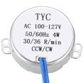thumbnail image 2 of Electric Synchronous Synchron Motor 100-127 VAC 50-60Hz CCW/CW 4W 30-36RPM, 2 of 4