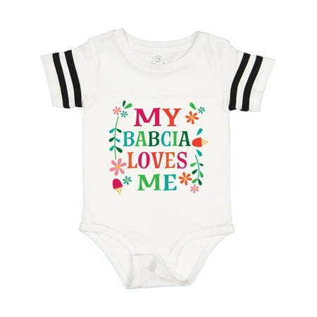 

Inktastic My Babcia Loves Me Gift Baby Girl Bodysuit