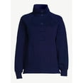 thumbnail image 6 of Free Assembly Women's Fleece Popover Sweatshirt with Raglan Sleeves, Size XS-XXXL, 6 of 7