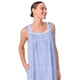 thumbnail image 2 of Aria Women's Sleeveless 40" Cotton Nightgown, Sizes XS-5X, 2 of 6
