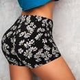 thumbnail image 4 of Kdxio Daisies Flowers Print Workout Shorts for Women Seamless Soft Smooth Gym Yoga Scrunch Active Shorts, 4 of 9