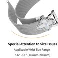 thumbnail image 4 of For Withings Steel Milanese Band Electroplated Metal Watch Strap Clover Decor, Size: S - Silver Colo, 4 of 5