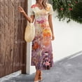 thumbnail image 6 of 2024 New Women‘s Dresses Floral Print Summer Elegant Midi Dresses Vacation Feamle Dress Fashion Oversized Clothes Plus Size, 6 of 7