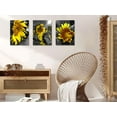 thumbnail image 7 of Sunflowers Canvas Wall Art Yellow Flowers Pictures Modern Florals Black and White Painting Framed for Bathroom Bedroom Kitchen Dinning Room Living Room Home Office Wall Décor, 12"x16"x3 Panels, 7 of 7