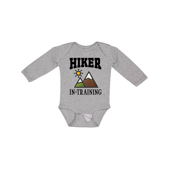 Inktastic Future Hiker in Training Boys or Girls Long Sleeve Baby Bodysuit