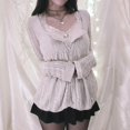 thumbnail image 2 of Fairycore-cárdigan de punto Grunge para mujer, ropa de calle de manga larga con botonadura única, y2k, estética Vintage, Kawaii, 2000, 2 of 4