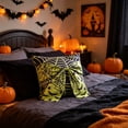 thumbnail image 4 of Diceymbol Halloween Throw Pillow Green Spiderweb Bow Cushion for Sofa Chair Bat Spider Witchy Home Decor 18 Inch, 4 of 7