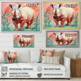 thumbnail image 4 of Designart "Rhino Paradise in Pink and Green III" Animals Framed Wall Art Decor - Modern Pink Rhinoceros Bedroom Framed Canvas Wall Art, 4 of 6