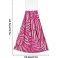 thumbnail image 3 of GZHJMY Kitchen Hanging Hand Towels for Bathroom Decorative with Hanging Loop Pink Zebra Animal Look Set of 2 Soft Absorbent Funny, 3 of 7