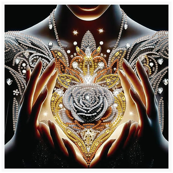 Rose in the Heart of Your Hand Diamond Art Painting Kit