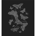 thumbnail image 4 of Elegant Grey Butterflies Adult Black Crew Neck Short Sleeve Tee-Large, 4 of 4